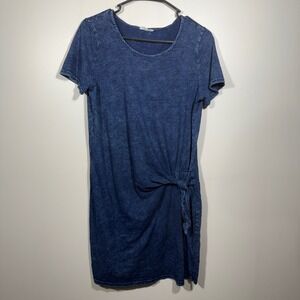 Jane and Delancey Women's Blue T Shirt Dress Short Sleeve Tie Waist‎ Casual sz M